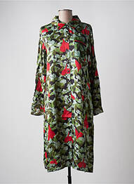 Rochie midi croială fluidă mâneci lungi verde FRACOMINA femme