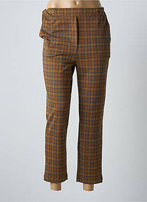 Pantalon 7/8 elasticitate mărime normală maro PAKO LITTO femeie