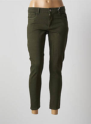 Pantalon slim elasticitate mărime normală verde FRACOMINA femeie
