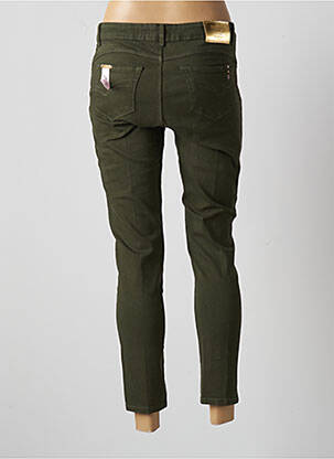 Pantalon slim elasticitate mărime normală verde FRACOMINA femeie