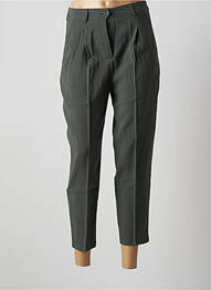 Pantalon drept croială morcov talie înaltă verde LPB femeie
