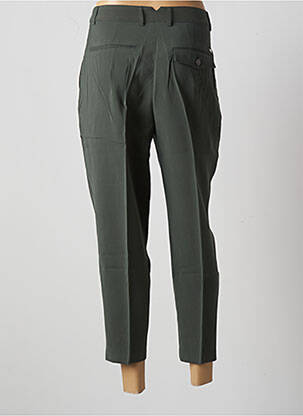 Pantalon drept croială morcov talie înaltă verde LPB femeie