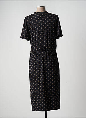 Rochie midi imprimeu fantezie mâneci scurte negru MASAI femeie