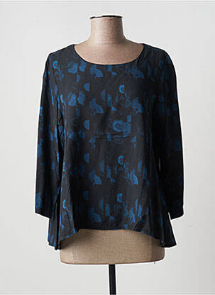 Bluză țesătură poplin mâneci 3/4 negru MES SOEURS ET MOI femeie