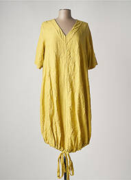 Rochie midi mâneci scurte mâneci scurte galben GERSHON BRAM femme
