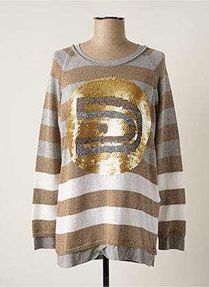 Pulover tunică gri DANIELA DALLAVALLE femeie