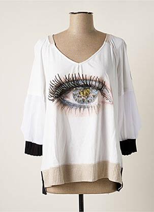 Top alb DANIELA DALLAVALLE femeie