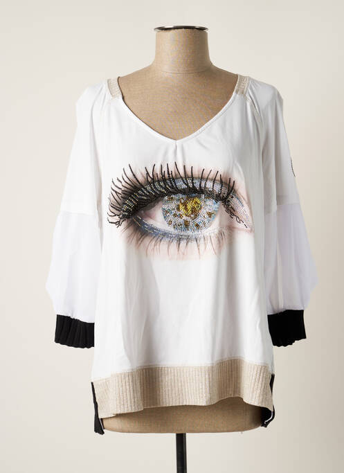 Top alb DANIELA DALLAVALLE femeie