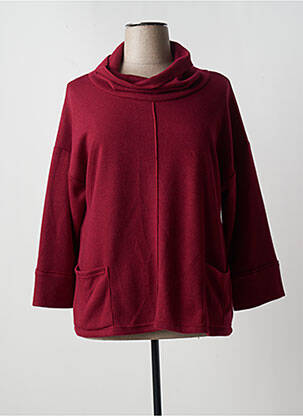 Pulover cu guler înalt roșu FRANCK ANNA femeie