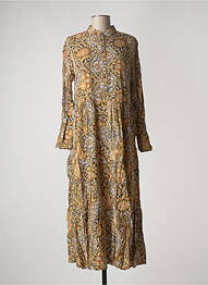 Rochie lungă mâneci lungi mâneci lungi galben LAST QUEEN femeie
