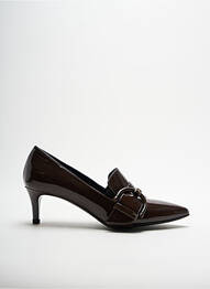 Mocasini material neted toc de 4 la 6 cm maro BRUGLIA femeie