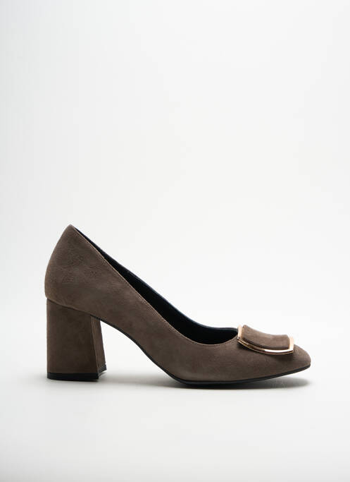 Pantofi cu toc maro MARIAN femeie