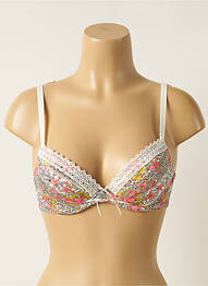 Sutien efect material satinat top sutien modelat bej ANTIGEL femeie