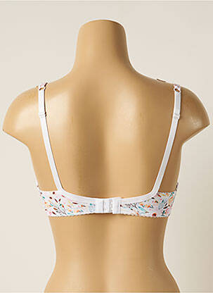 Sutien efect material satinat top sutien modelat alb PIEGE femeie