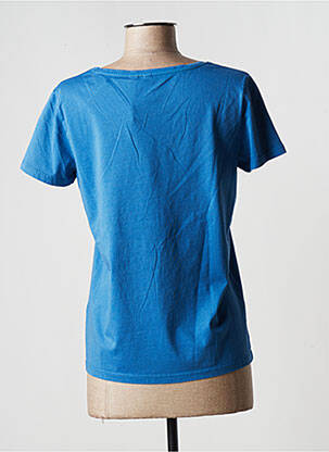 Tricou croială dreaptă mâneci scurte albastru PIECES femeie