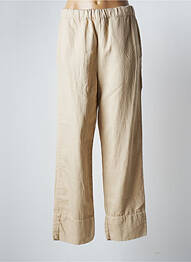 Pantalon larg croială fluidă talie înaltă bej RED LEGEND femme