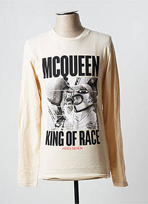 Tricou bej HERO SEVEN bărbat