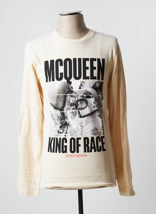 Tricou bej HERO SEVEN bărbat