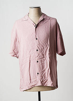 Cămașă cu mâneci scurte roz JACK & JONES bărbat