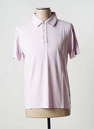 Polo țesătură jersey mâneci scurte violet HERO SEVEN bărbat