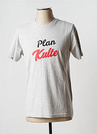 Tricou serigrafie mâneci scurte gri KULTE femme