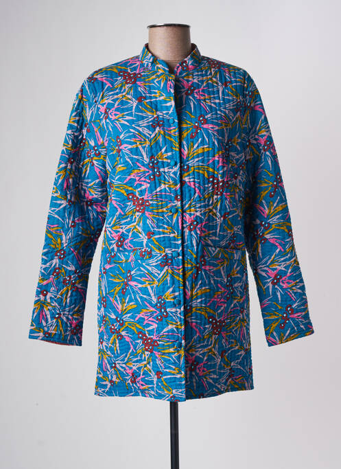 Palton lung croială dreaptă fără glugă albastru LA FIANCEE DU MEKONG femme