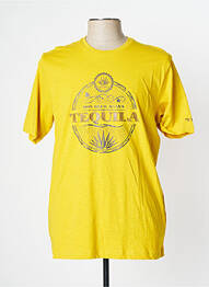 Tricou croială cambrată mâneci scurte galben HERO SEVEN homme