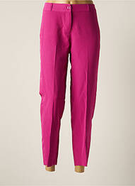 Pantalon drept țesătură poplin mărime normală roz VINTAGE LOVE femeie