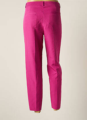 Pantalon drept țesătură poplin mărime normală roz VINTAGE LOVE femeie