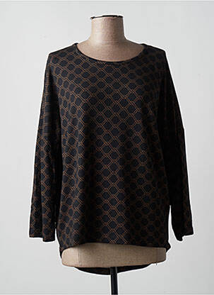 Top țesătură jersey mâneci lungi negru STOOKER femeie