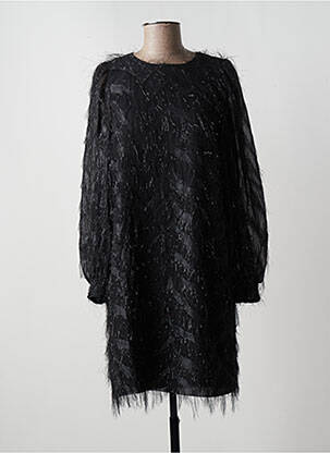 Rochie midi mâneci lungi mâneci lungi negru SUMMUM femeie