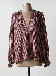 Bluză mâneci lungi mâneci lungi maro JANE WOOD femme