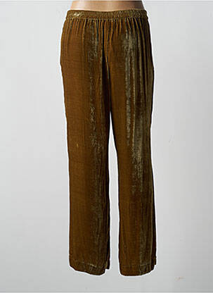 Pantalon drept talie elastică mărime normală verde V.DE.VINSTER femeie