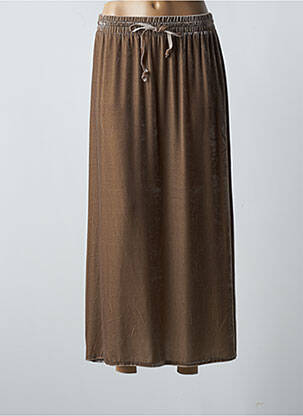 Fustă lungă maro LAUREN VIDAL femeie