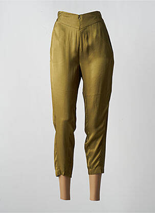 Pantalon 7/8 talie înaltă talie înaltă verde KARMA KOMA femeie