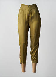 Pantalon 7/8 talie înaltă talie înaltă verde KARMA KOMA femme