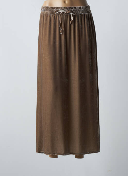 Fustă lungă maro LAUREN VIDAL femeie