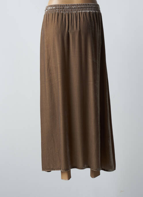 Fustă lungă maro LAUREN VIDAL femeie