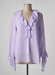 Bluză ușoară și transparentă mâneci lungi violet MAX MARA femme