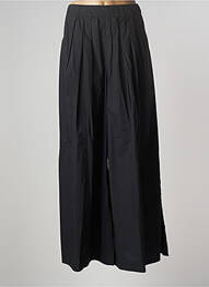 Pantalon larg țesătură poplin talie înaltă negru PIER ANTONIO GASPARI femme