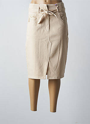 Fustă midi bej JULIE GUERLANDE femeie