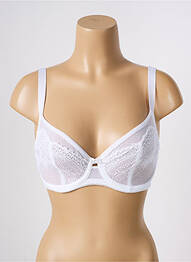 Sutien efect material satinat sutien cupe întregi cu decolteu înalt alb TRIUMPH femme