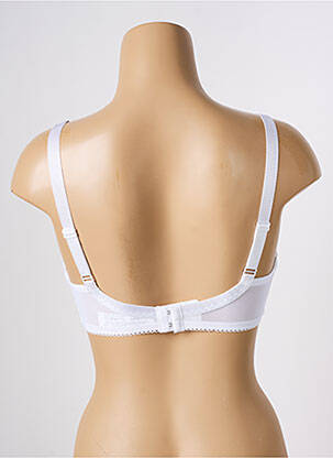 Sutien efect material satinat sutien cupe întregi cu decolteu înalt alb TRIUMPH femeie