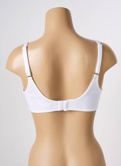 Sutien efect material satinat sutien cupe întregi cu decolteu înalt alb CHANTELLE femme