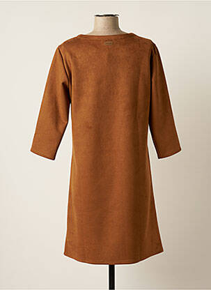Rochie scurtă mâneci 3/4 mâneci 3/4 maro THALASSA femeie