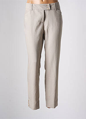 Pantalon drept gri QUATRE VINGT JOURS femeie