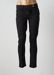 Pantalon slim broderie cu nituri mărime normală negru STREET ONE femme