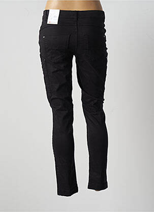 Pantalon slim broderie cu nituri mărime normală negru STREET ONE femeie