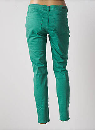 Pantalon slim elasticitate verde GEISHA femeie