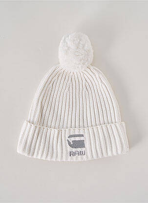 Căciulă tricot gros alb G STAR fată